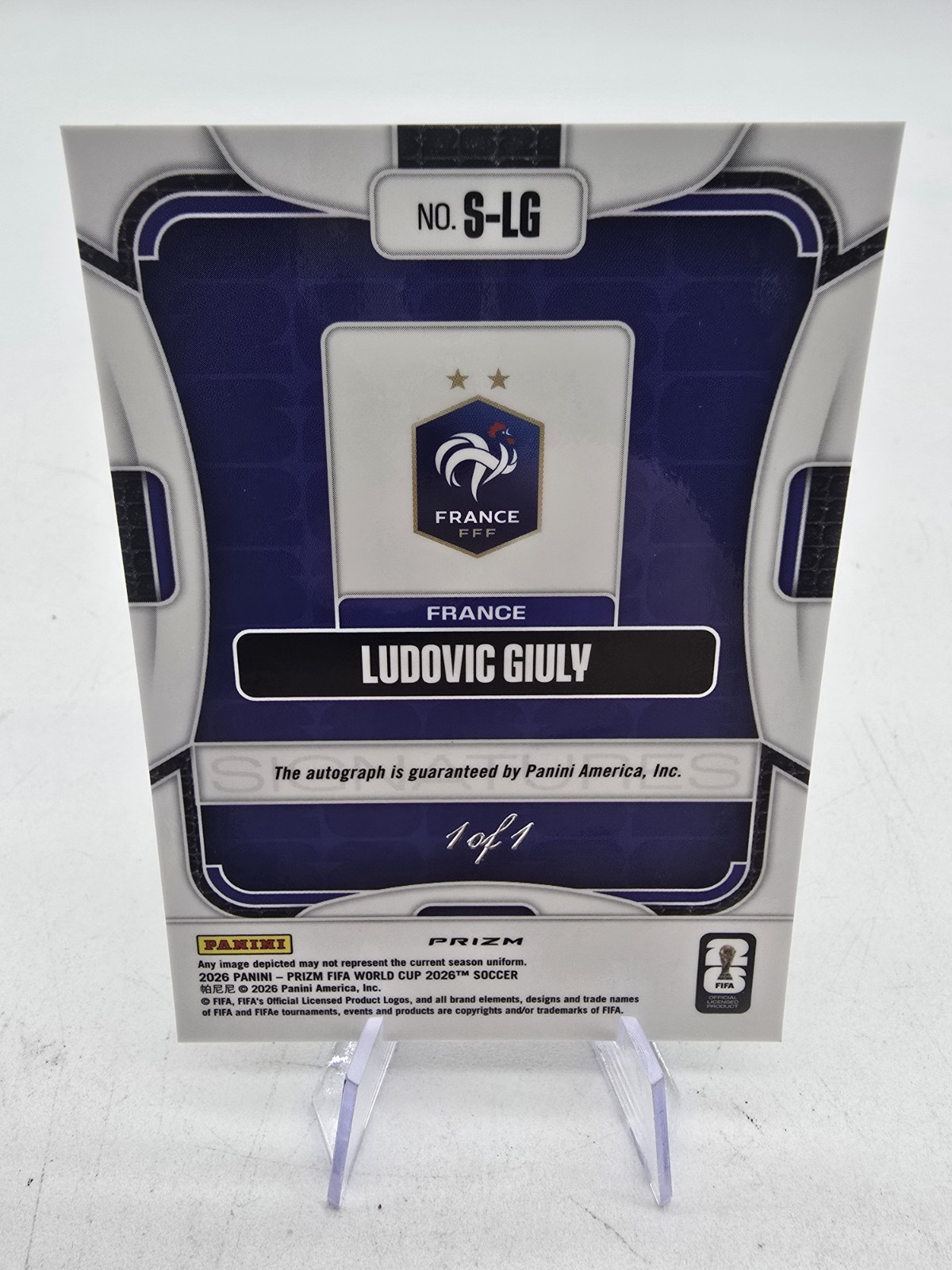 2026 Panini Prizm World Cup Ludovic Giuly Breakaway Black Auto 1/1  One of One view 4