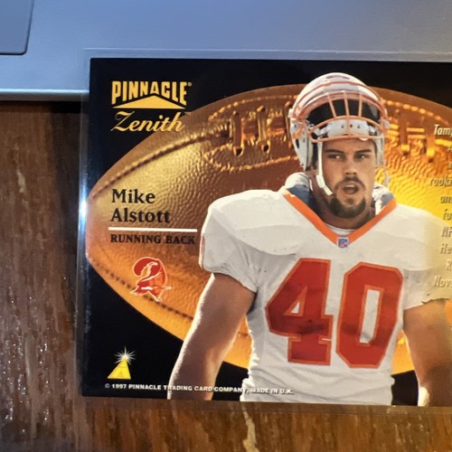 Mike Alstott 1997 Pinnacle Zenith Rookie Rising #24 Tampa Bay Buccaneers - Picture 6 of 6