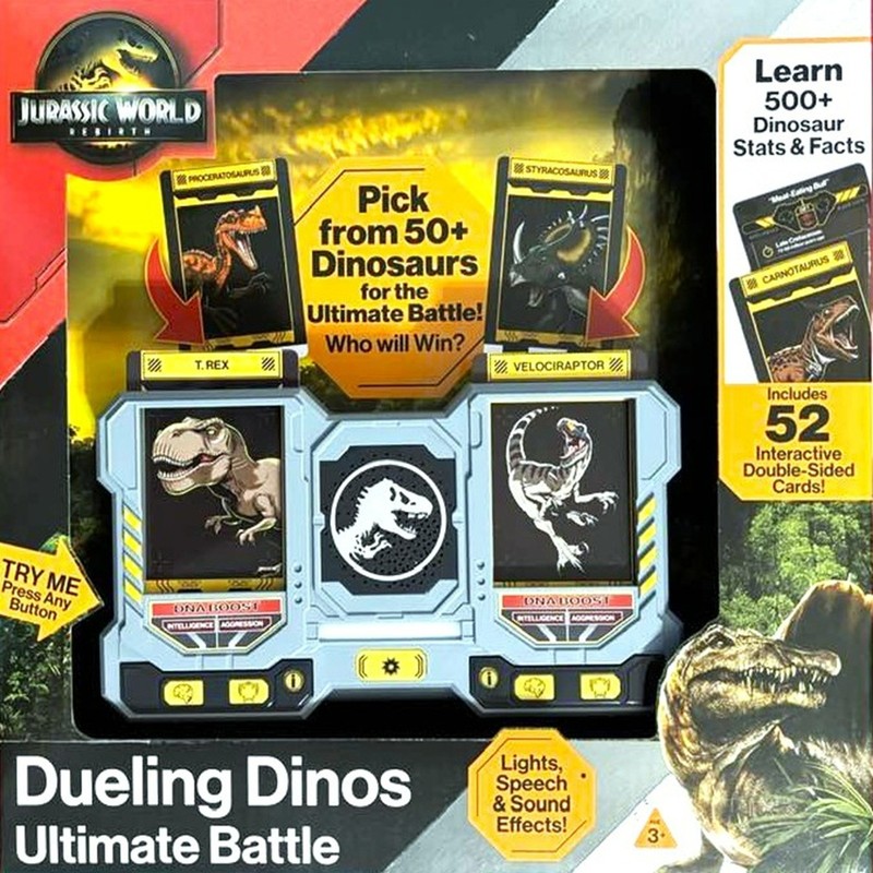 JURASSIC WORLD Rebirth DUELING DINOS ULTIMATE BATTLE Lights/Sounds ~ New in Box