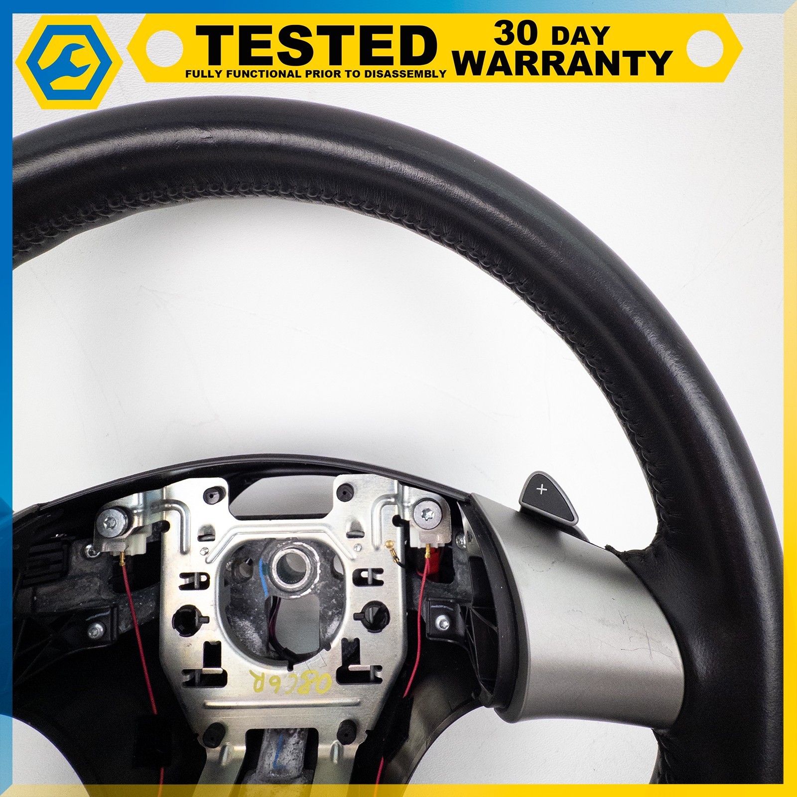 05-13 CHEVROLET CORVETTE C6 DRIVER STEERING WHEEL ASSEMBLY PADDLE SHIFT BLACK OE
