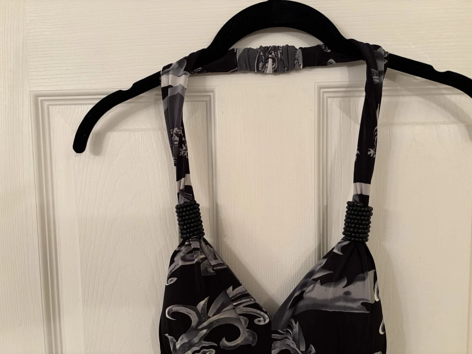 Christina Love Short Halter Stretch Sundress, Padded, Sz M Foto 2 de 4