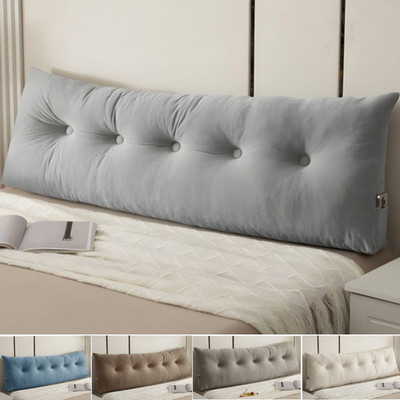 Super Luxury Velvet Wedge Headboard Pillow Button Tufted for Daybed Sofa Tatami