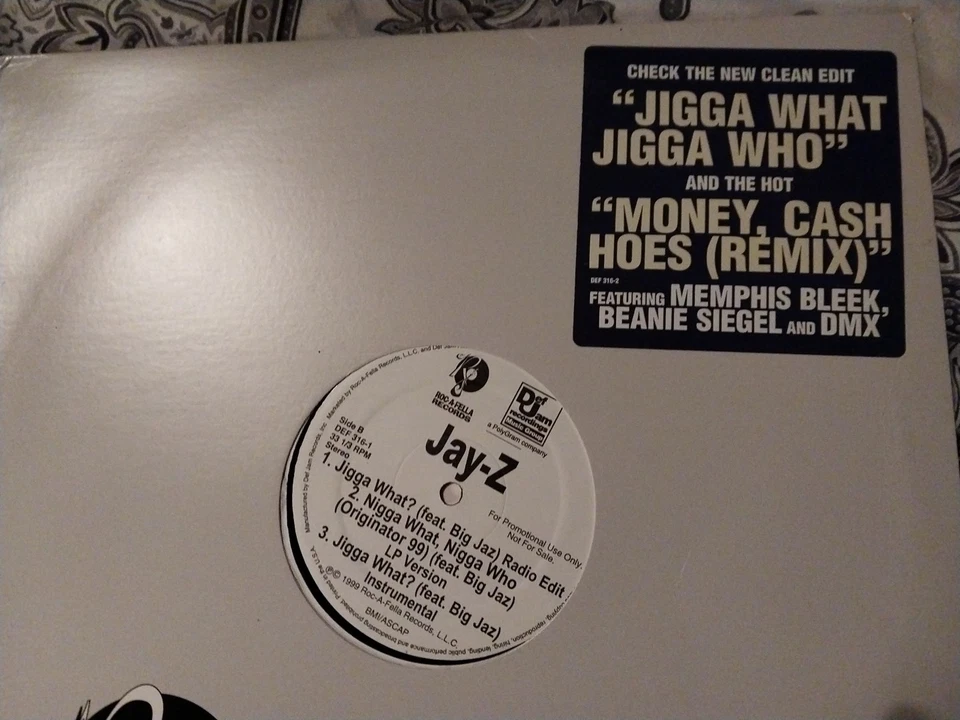 Jay-Z LPs Jigga What, Jigga, Beanie Siegel, What A Thug About Hip Hop Promo NM - Image 2 of 4