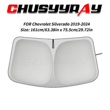 For Chevrolet Silverado 1500 19-24 Car Windshield Sun Shade Visor UV Block Cover