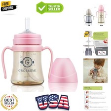 Spill Proof no Spill Magic Sippy Cup with Straw with Handle for Baby and Todd...