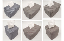 Ticking Stripe Tissue Box Cover 3 Colors Available 