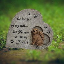 Pet Memorial Stones for Dogs Ornament Paw Print Gravestone Dog Grave Memorial