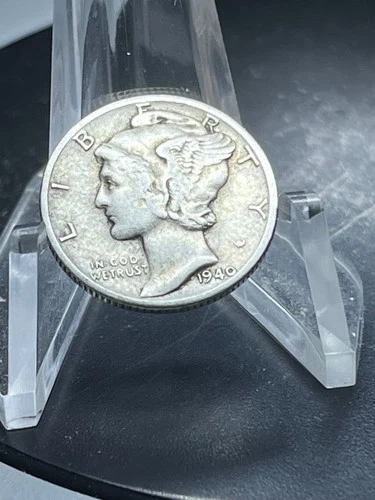 Photo of a 1940-D Mercury Dime from an eBay listing that sold on Jul 13, 2026