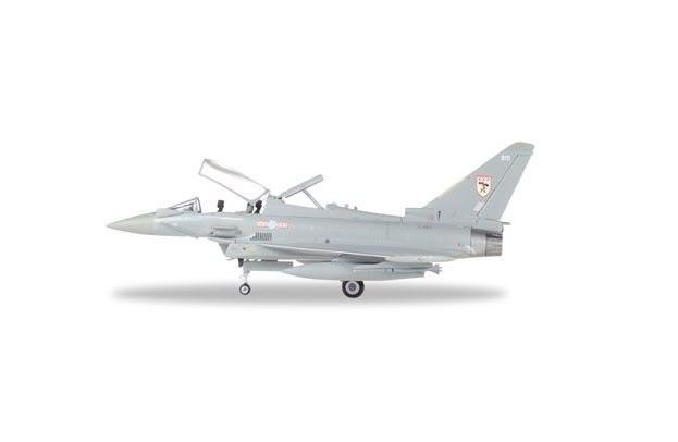 Eurofighter Typhoon T3 Herpa avion de chasse miniature RAF Coningsby maquette d'avion militaire gris