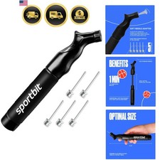 Ball Pump for Sports Balls - Push Pull Inflating System - Hand Pump for All...