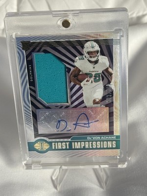 2023 Panini Illusions - First Impressions Autographed Memorabilia De'Von Achane