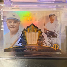 2013 Topps Tribute Babe Ruth Tribute to the Throne THRONE-BR 19/99 Yankees