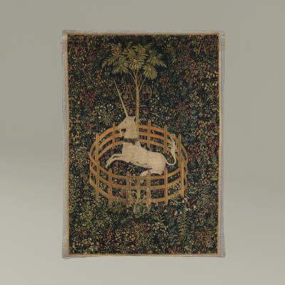 The Unicorn in Captivity Woven Wall Tapestry | Medieval Art Decor Design