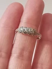 Vintage Sterling Silver Marcasite Ring, Ring Size R 1/2 R9MY