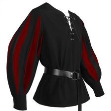Men Medieval Renaissance Costume for Men Long Sleeve Cosplay Clothing New