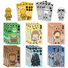 Cartoon Movie Stickers 24 Sheets for Kids Make Your Own Face Sticker Teens