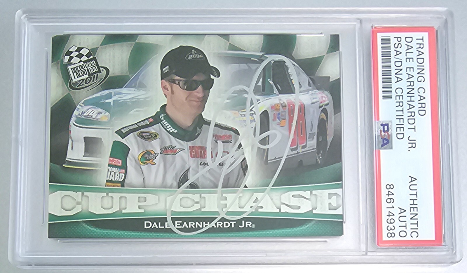Dale Earnhardt Jr 2011 Press Pass Cup Chase Foil #CC10 PSA DNA Authentic Auto