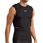 UNDER ARMOUR GAMEDAY COMPRESSION 5 PAD FOOTBALL TOP BLACK, ADULT  X-LARGE * NWT*