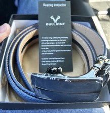BULLIANT Men's Belt, Brand Ratchet Belt Of Genuine Leather For Men 28-36 Blue