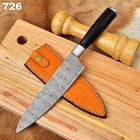 Vk2092 Custom Handmade Damascus Steel Big Chef Kitchen Knife Micarta Handle