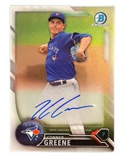 Conner Greene 2016 Bowman Chrome Prospect Auto Blue Jays