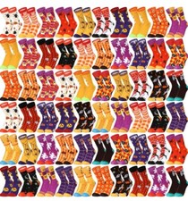 20 Pair Halloween Socks Kids Bats Pumpkins Ghosts Print 4-6 years