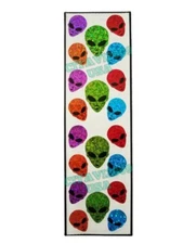 HAMBLY STUDIOS PRISMATIC STICKERS ALIEN HEADS * SPACE * SCI - FI * VINTAGE RARE.