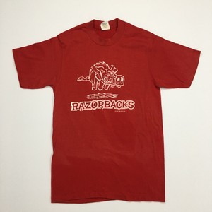 Vintage Razorbacks T-shirt Red Arkansas Cotton Polyester NCAA | eBay