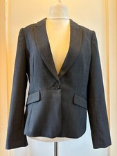 Veronika Maine Single Breasted Blazer Jacket Size 14 Uk New* Rrp Aud $399 Grey