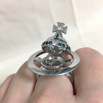 Vivienne Westwood poisoned Ring Orb Silver Size 8 Mens Vivienne Westwood poisoned Ring Orb Silver Size 8 Mens