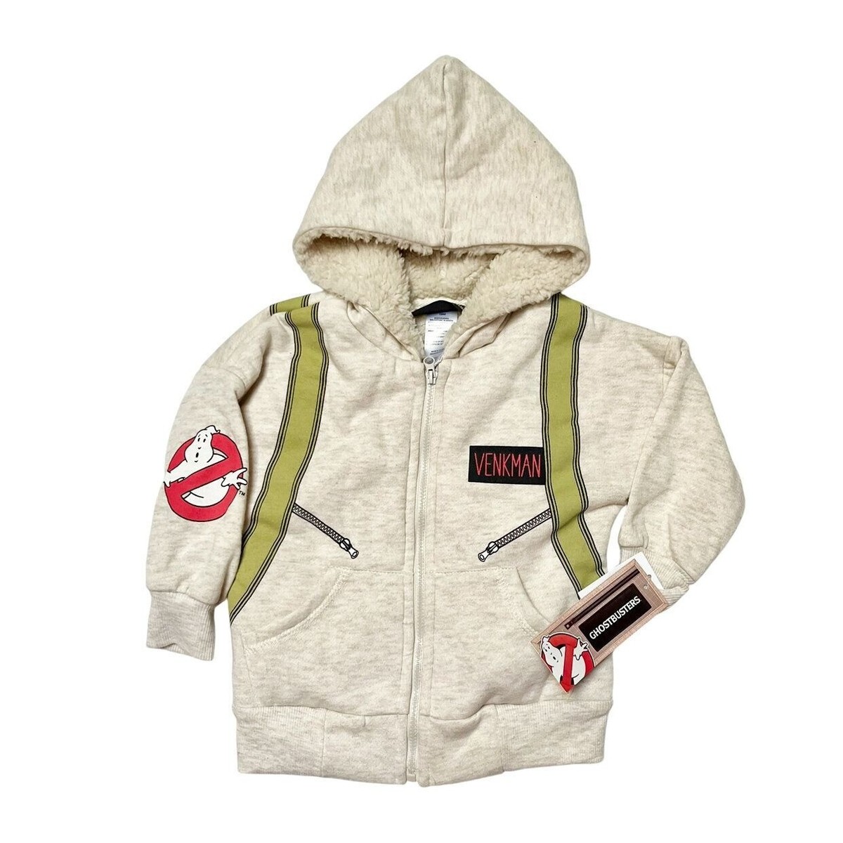 NWT Ghostbusters Sherpa Hoodie Sweatshirt Size 18m