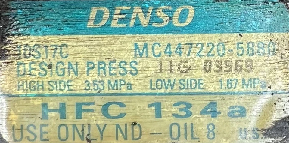 Conjunto de compresor de aire acondicionado Acura TL 2004-2007 Denso OEM 38810RDAA01 Foto 3 de 4