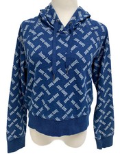 Tommy Jeans Women's Hoodie Denim Logo-Print Sweatshirt Pullover Size M