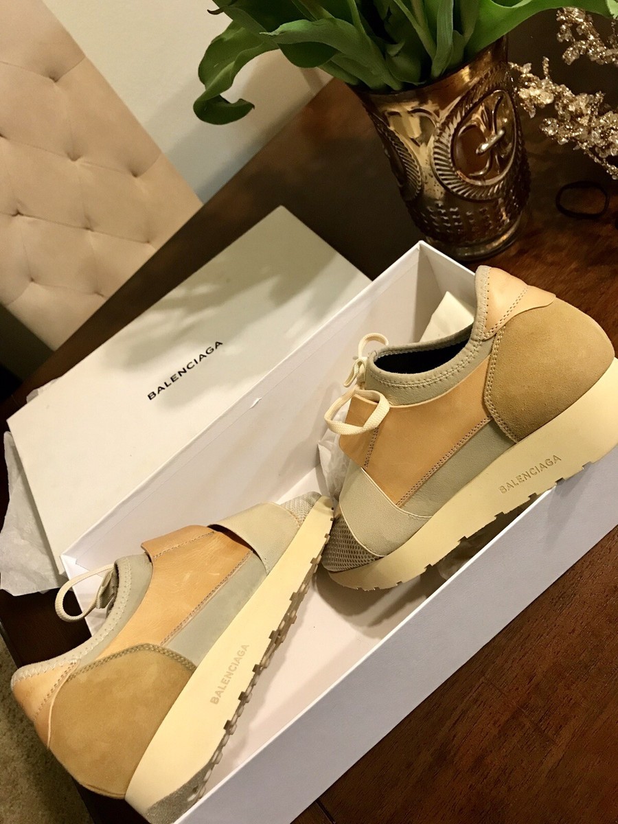 Runner Sneakers Womens Beige Balenciaga Runners Athletic Shoes