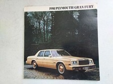 1981 Plymouth Gran Fury Sedan Dealer Brochure Book 11" x 11"