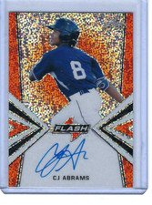 CJ ABRAMS 2019 LEAF FLASH BASEBALL ON CARD AUTO /10