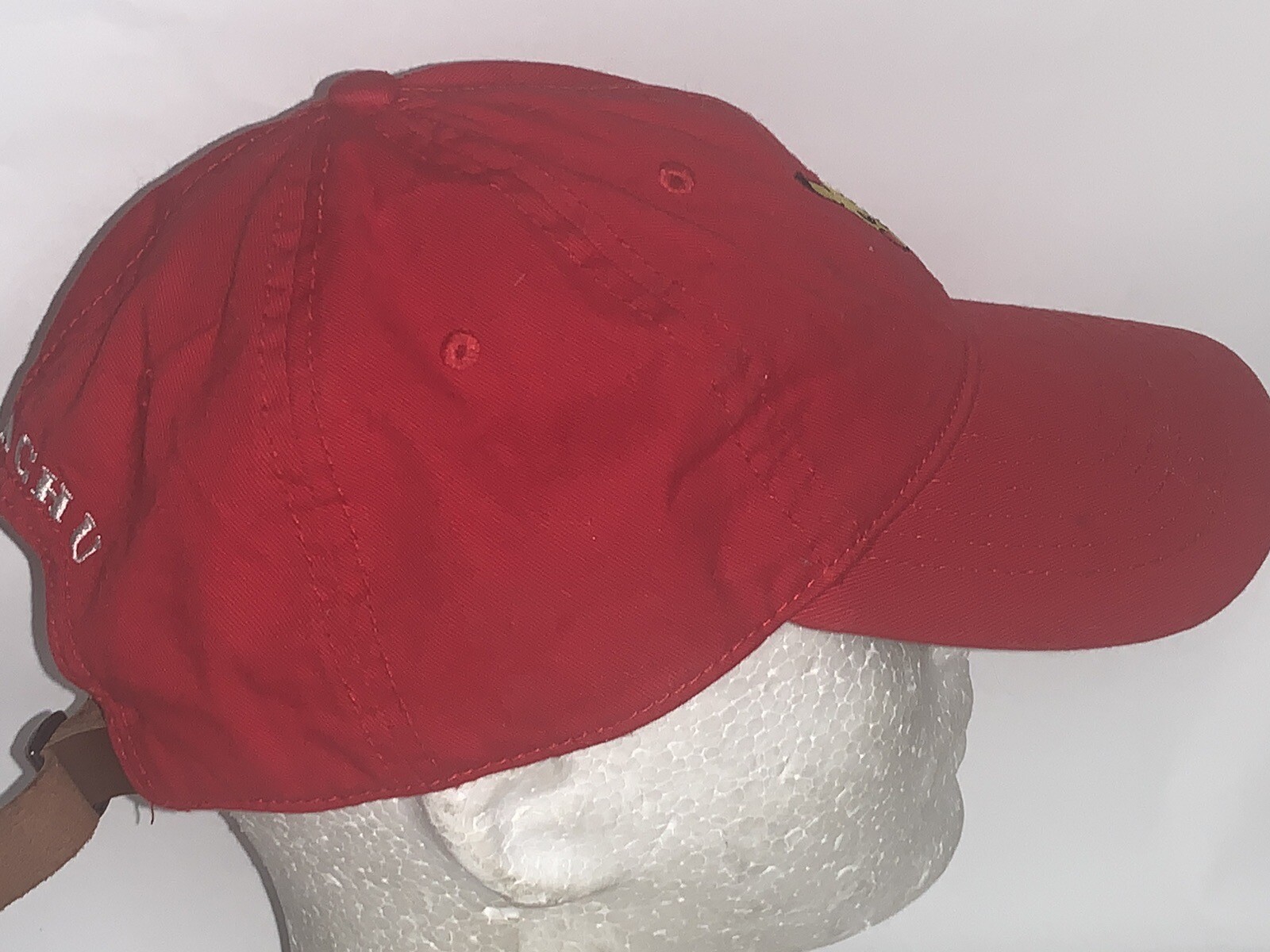 PICKACHU HAT CAP ADJUSTABLE STRAPBACK LEATHER RED… - image 6