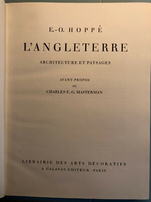 E.-O. HOPPÉ - E O HOPPE L'England Architektur und Landschaften Avant propo - 1927