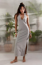 Urban Outfitters Out From Under Heather Gray Laguna Midi Dress Cover-Up NWOT S
