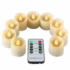 6/12Pcs LED Tea Lights Flameless with Remote Candles Votive Battery Operated
