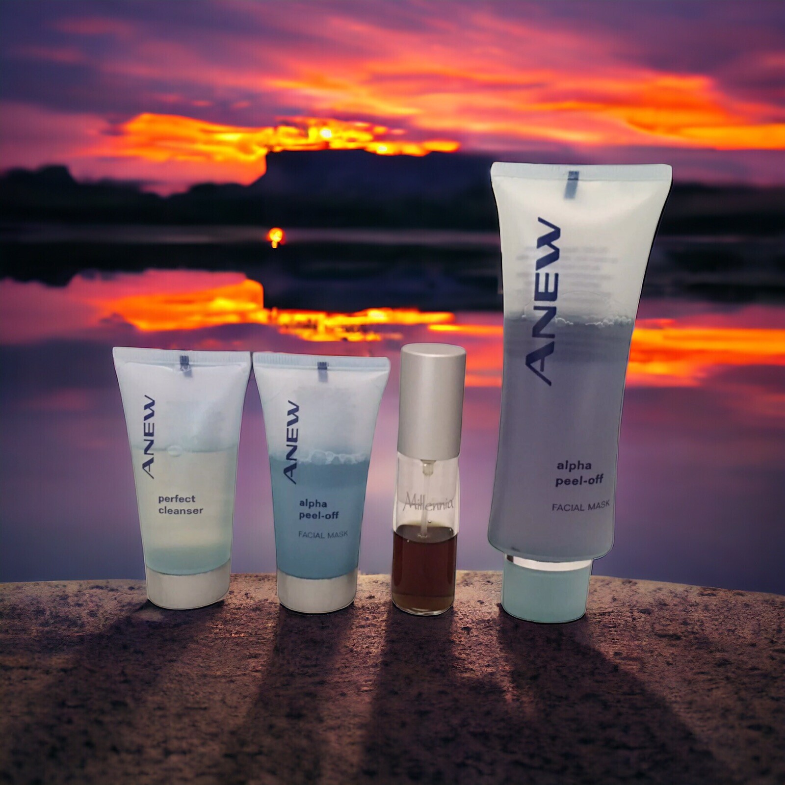 Avon Anew Alpha Peel-Off Mask Cleanser with Millennia MINI EDT