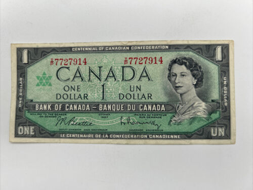 Canada 1967 $1.00 Dollar Bank of Canada (BC-45b-i) Bank Note Bill I/P 7727914