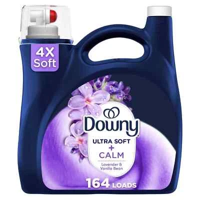 Downy Ultra Soft + Calm Liquid Fabric Softener, Lavender and Vanilla Bean, 164 L