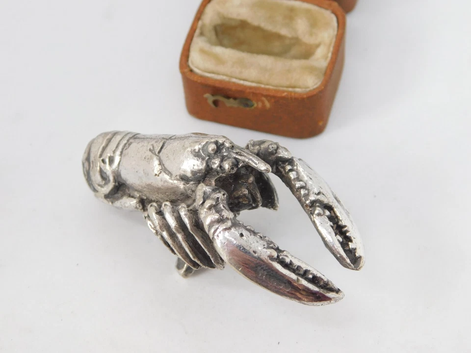 Tetera o plato victoriano fundido plata esterlina langosta acabado antiguo c1890 Foto 3 de 4