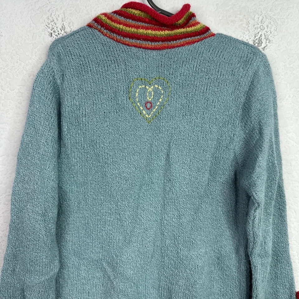 Vestido Deux Par Deux Niñas 6 Azul Floral Crochet Tejido Apliques Caprichoso Hada Foto 3 de 4