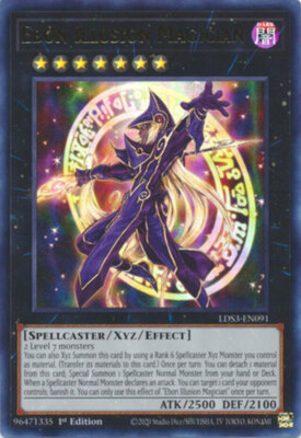 Yugioh! LP Ebon Illusion Magician - LDS3-EN091 - Ultra Rare - 1st Edition Lightl