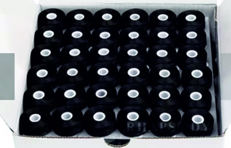 Pre-Wound Bobbins L Embroidery Bobbin Thread, Brother, Happy,Ricoma WHITE, Black - Image 4 of 4