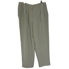 Talbots Dress Pants Womens Plus 14W Tapered High Rise 100% Pure Silk Lightweight