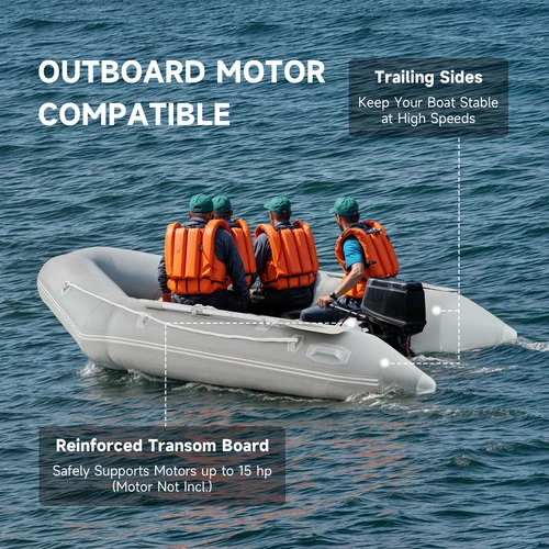 10ft Inflatable Boat Raft Fishing Dinghy Tender Pontoon Dive Rescue Heavy Duty