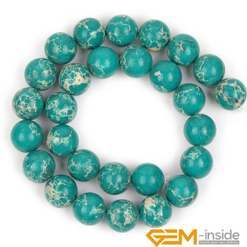 Sea Sediment Jasper Gemstone Loose Round Jewelry Making Beads 15" Wholesale Lot - Picture 40 of 146